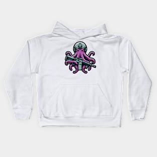 Tactical Octopus Adventure Tee: Where Intelligence Meets Style Kids Hoodie